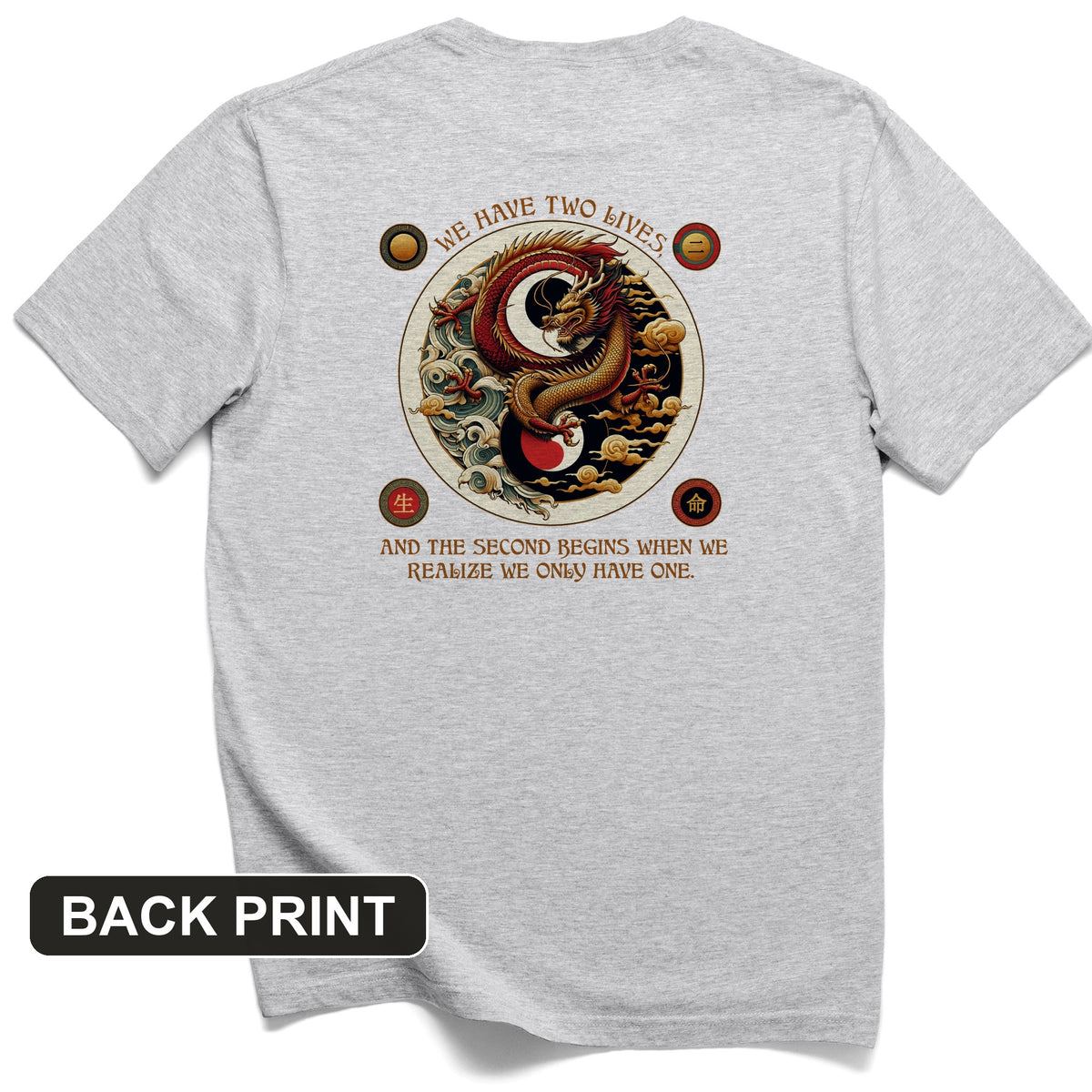 Two Lives Back Print T-Shirt