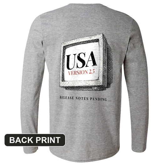 USA 2.5 Back Print Long Sleeve T-Shirt