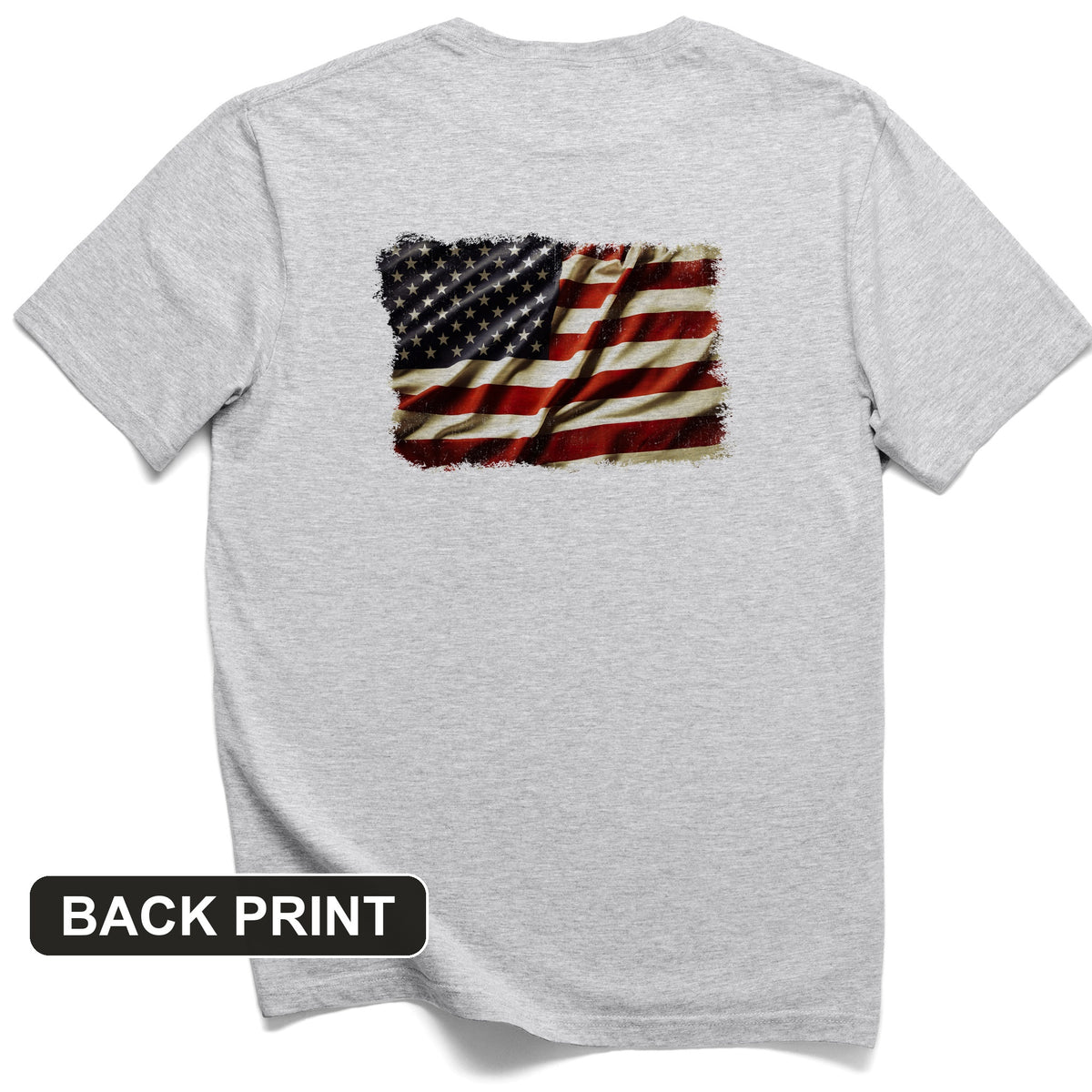 USA Flag Back Print T-Shirt