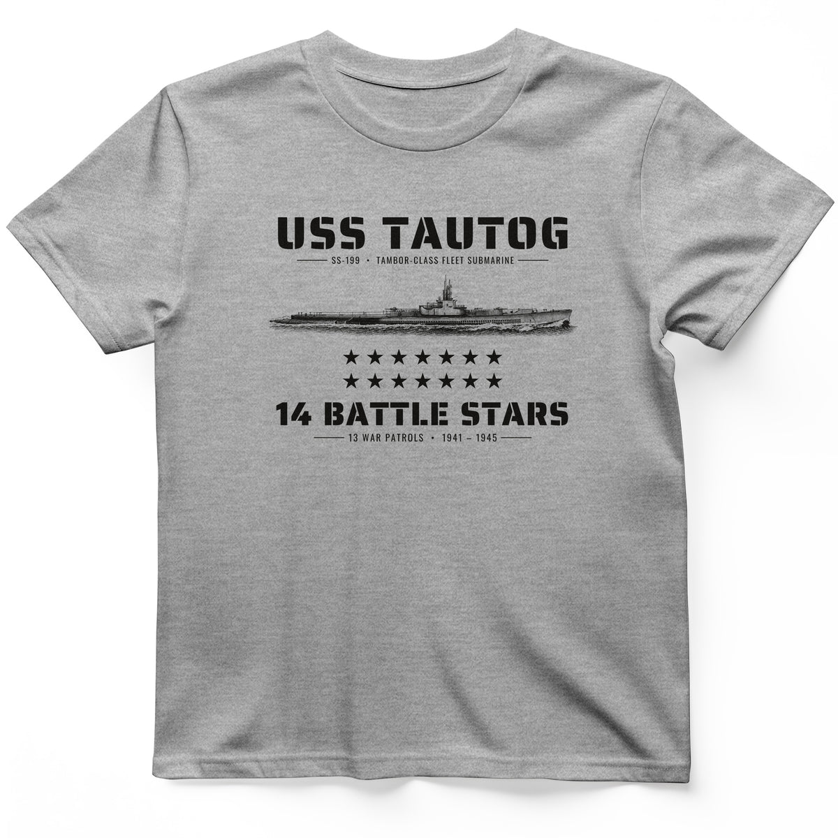 USS Tautog 14 Battle Stars T-Shirt