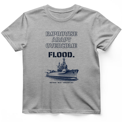 USS Texas - Improvise Adapt Overcome Flood T-Shirt
