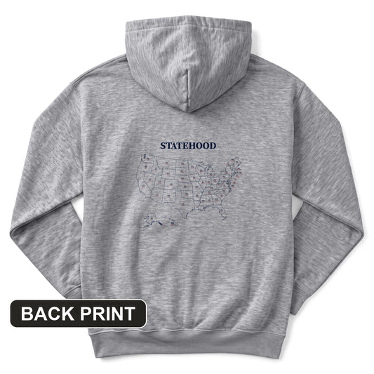 US Statehood Back Print Hoodie