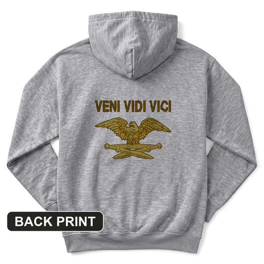 Veni Vidi Vici Back Print Hoodie