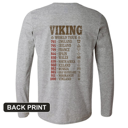 Viking World Tour Back Print Long Sleeve T-Shirt