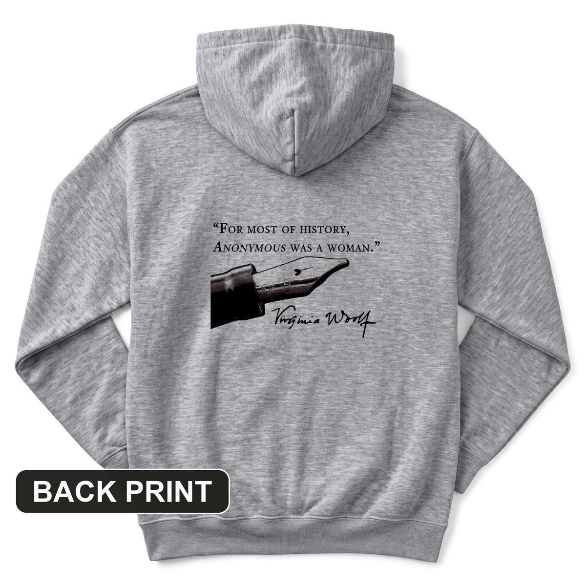 Virginia Woolf Back Print Hoodie