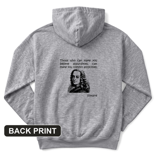 Voltaire Absurdities Back Print Hoodie