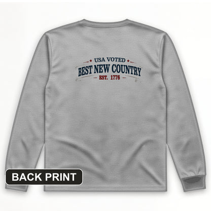 Voted Best New Country Back Print Long Sleeve T-Shirt