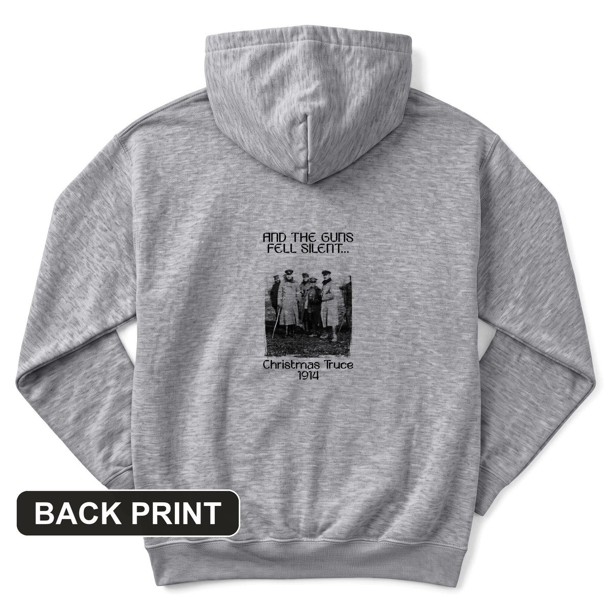 WWI Christmas Truce Back Print Hoodie
