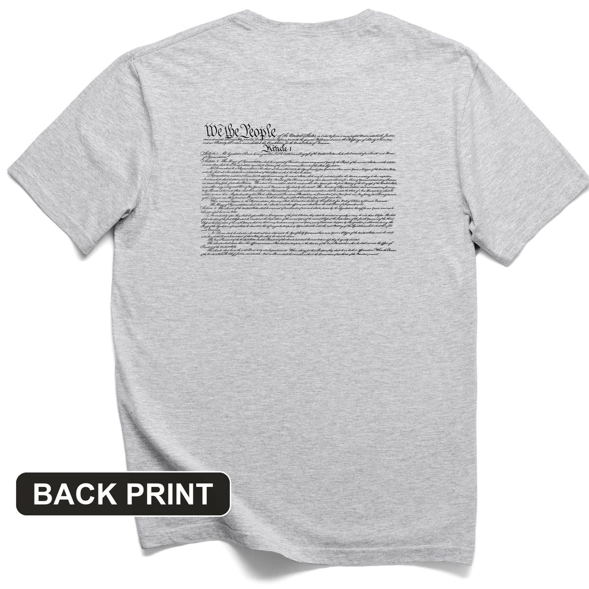 We the People Constitution Back Print T-Shirt