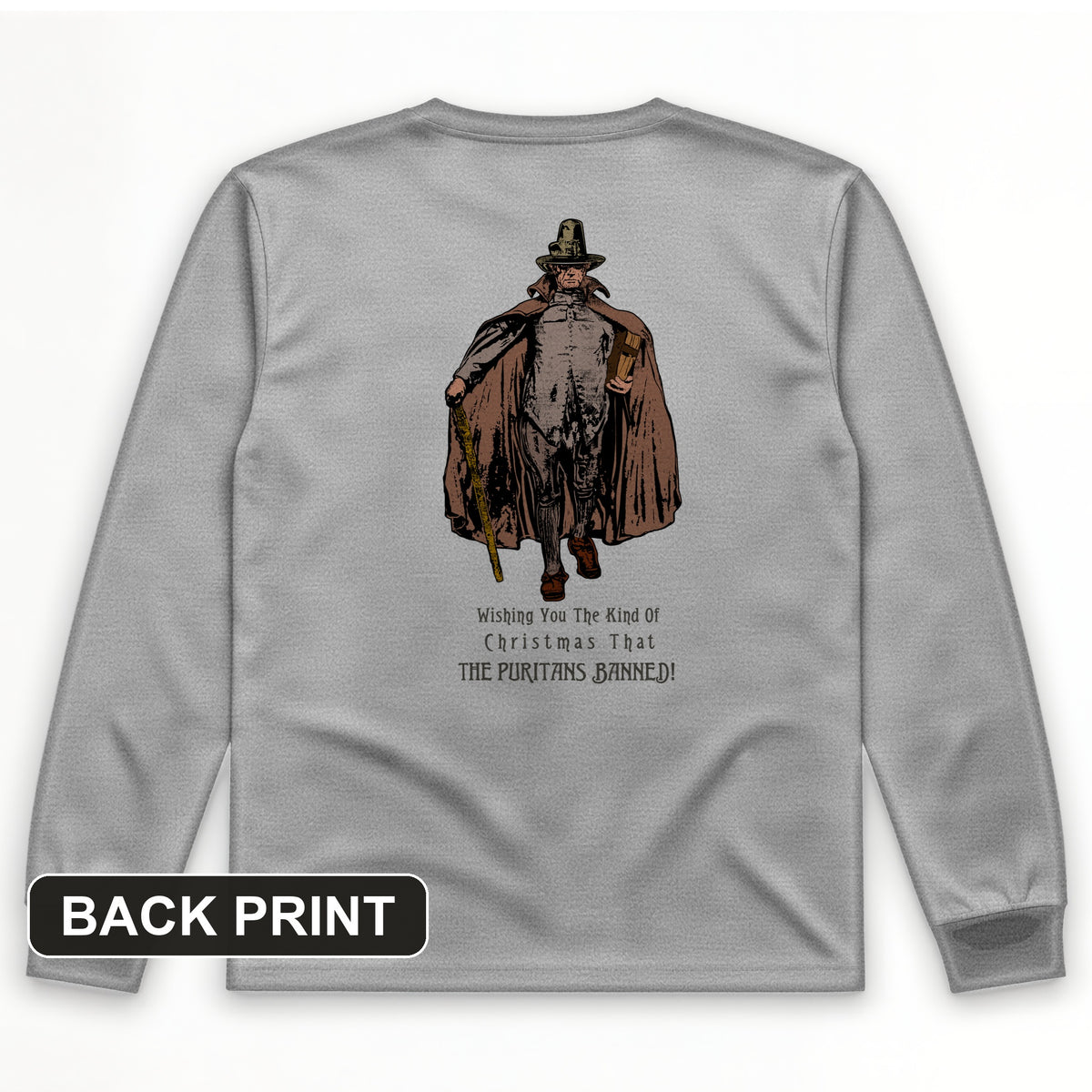 Wishing You The Christmas Back Print Long Sleeve T-Shirt