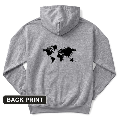 World Map Back Print Hoodie