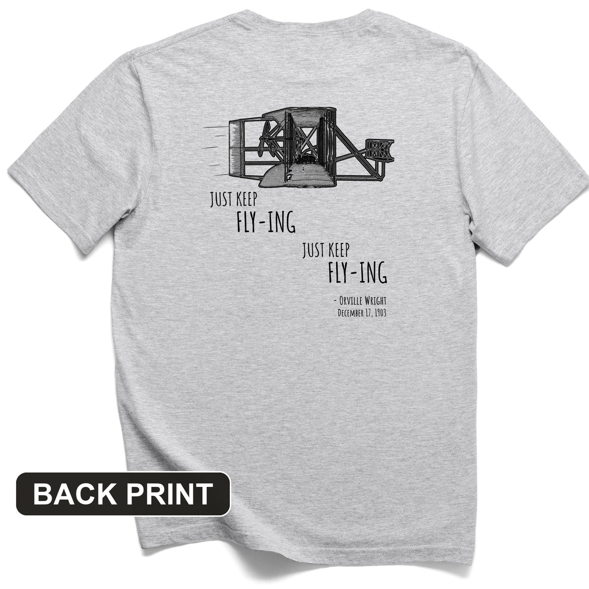 Wright Brothers Back Print T-Shirt