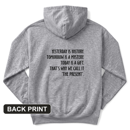 Yesterday Is History Back Print Hoodie