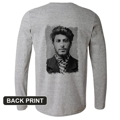 Young Stalin Back Print Long Sleeve T-Shirt