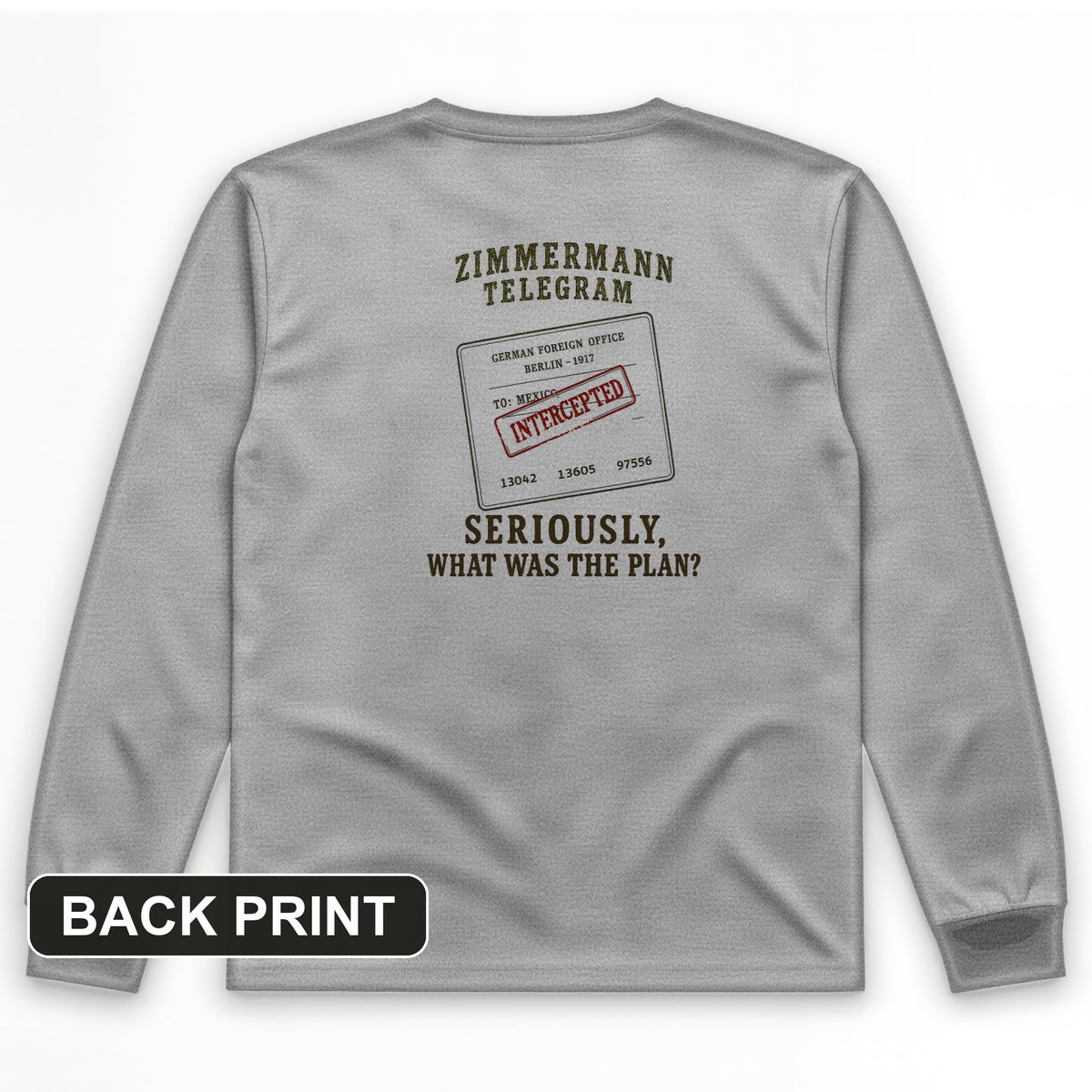 Zimmermann Telegram Back Print Long Sleeve T-Shirt