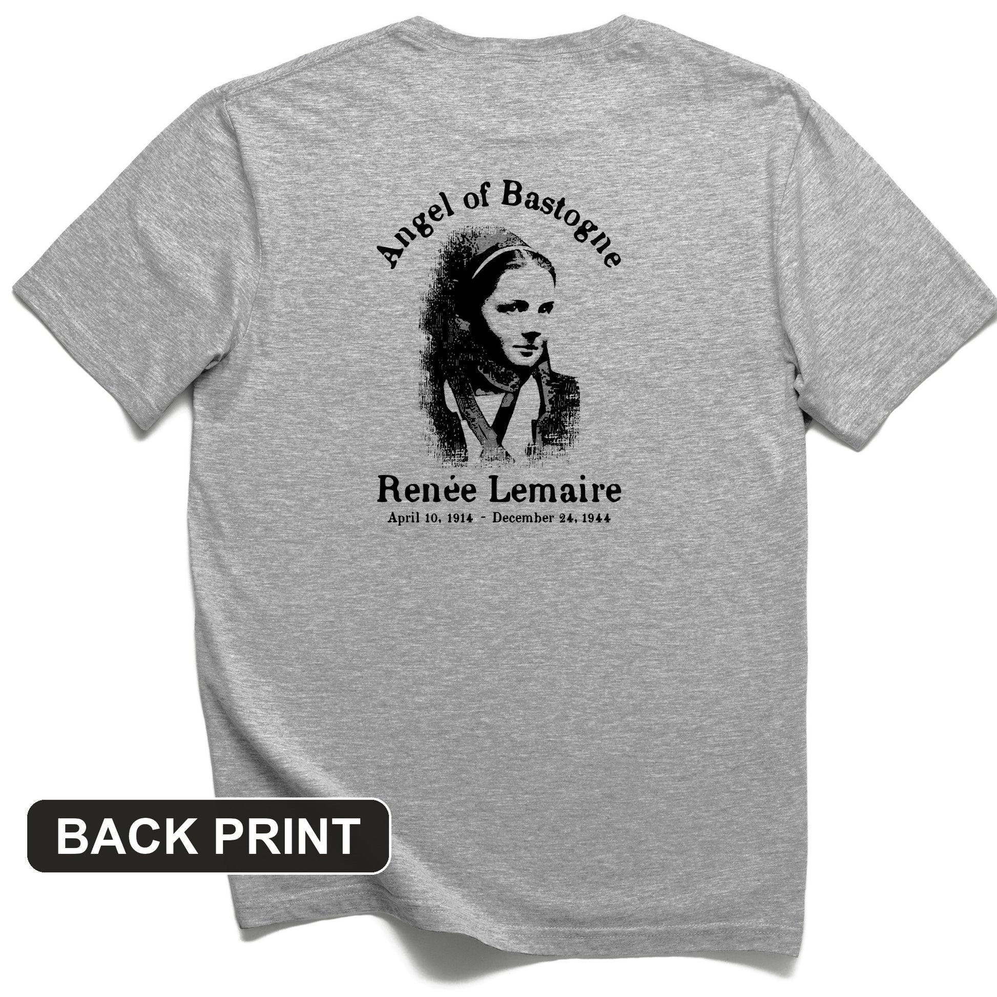 Angel of Bastogne Back Print T-Shirt