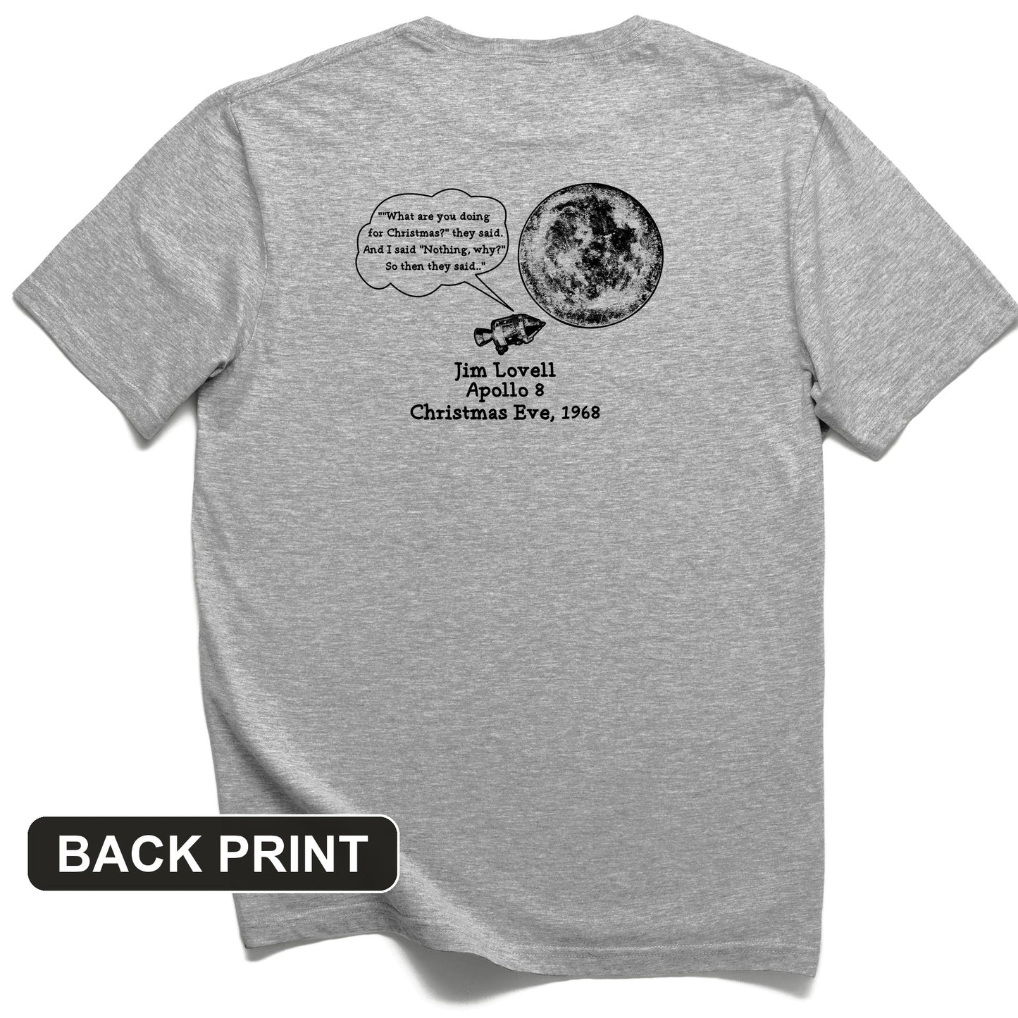 Apollo 8 Back Print T-Shirt