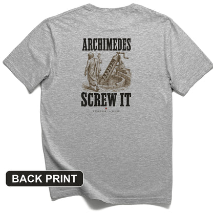 Archimedes Screw It Back Print T-Shirt