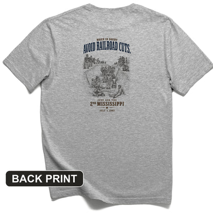 Avoid Railroad Cuts Back Print T-Shirt