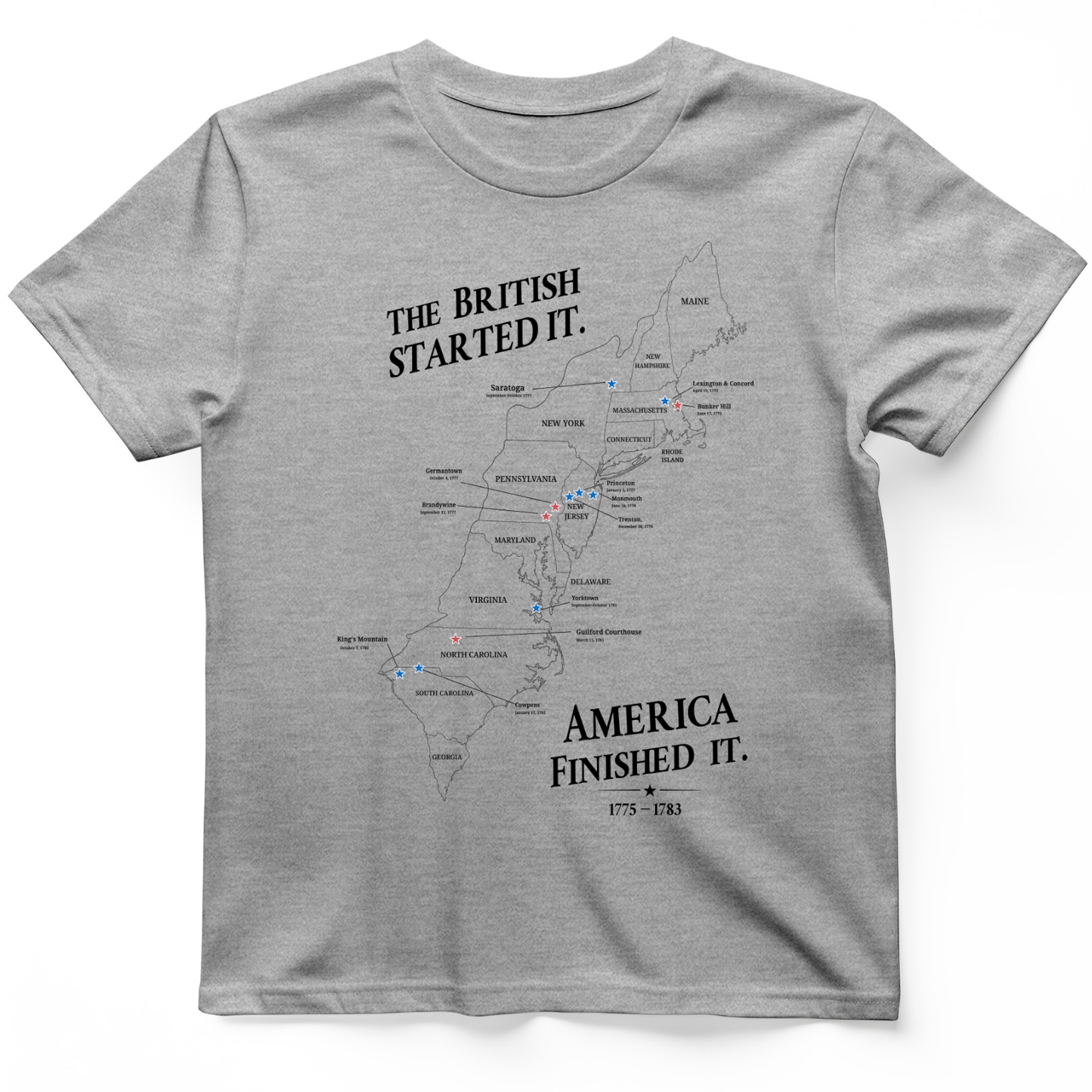 Revolutionary War Map T-Shirt