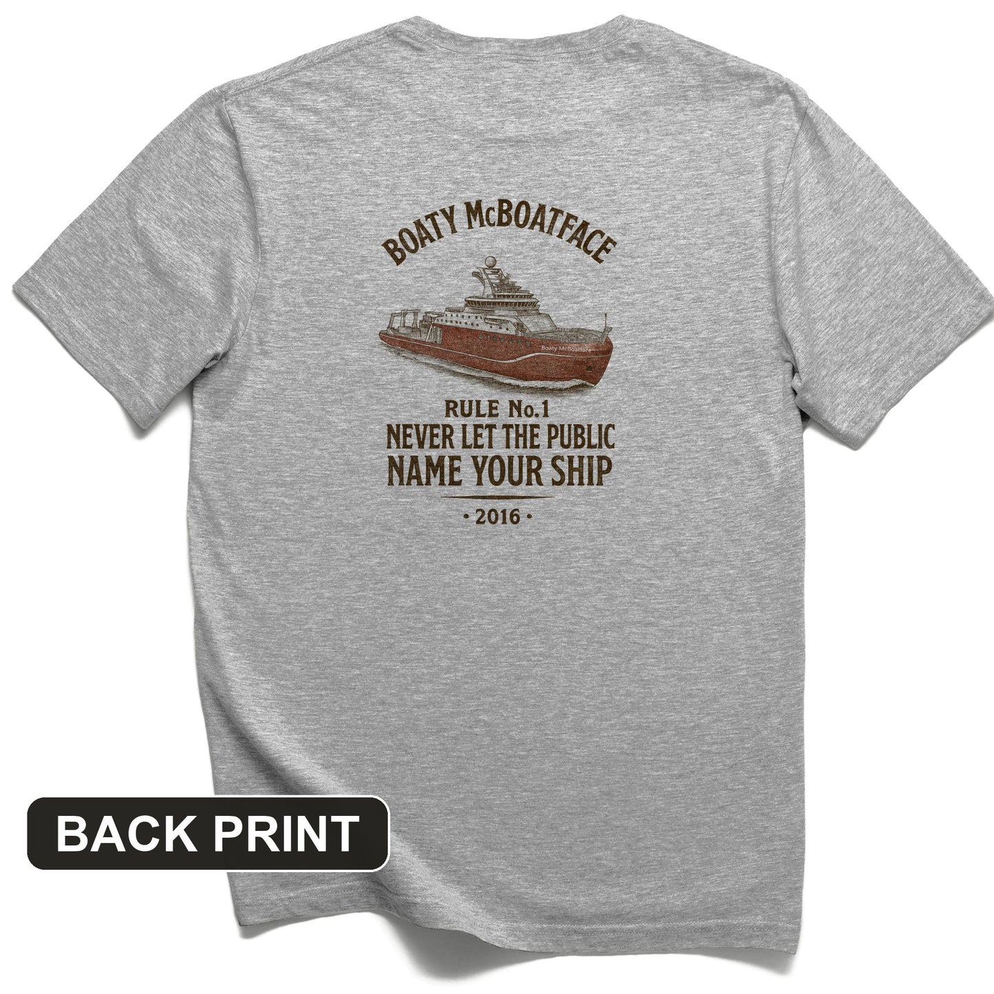 Boaty McBoatface Back Print T-Shirt