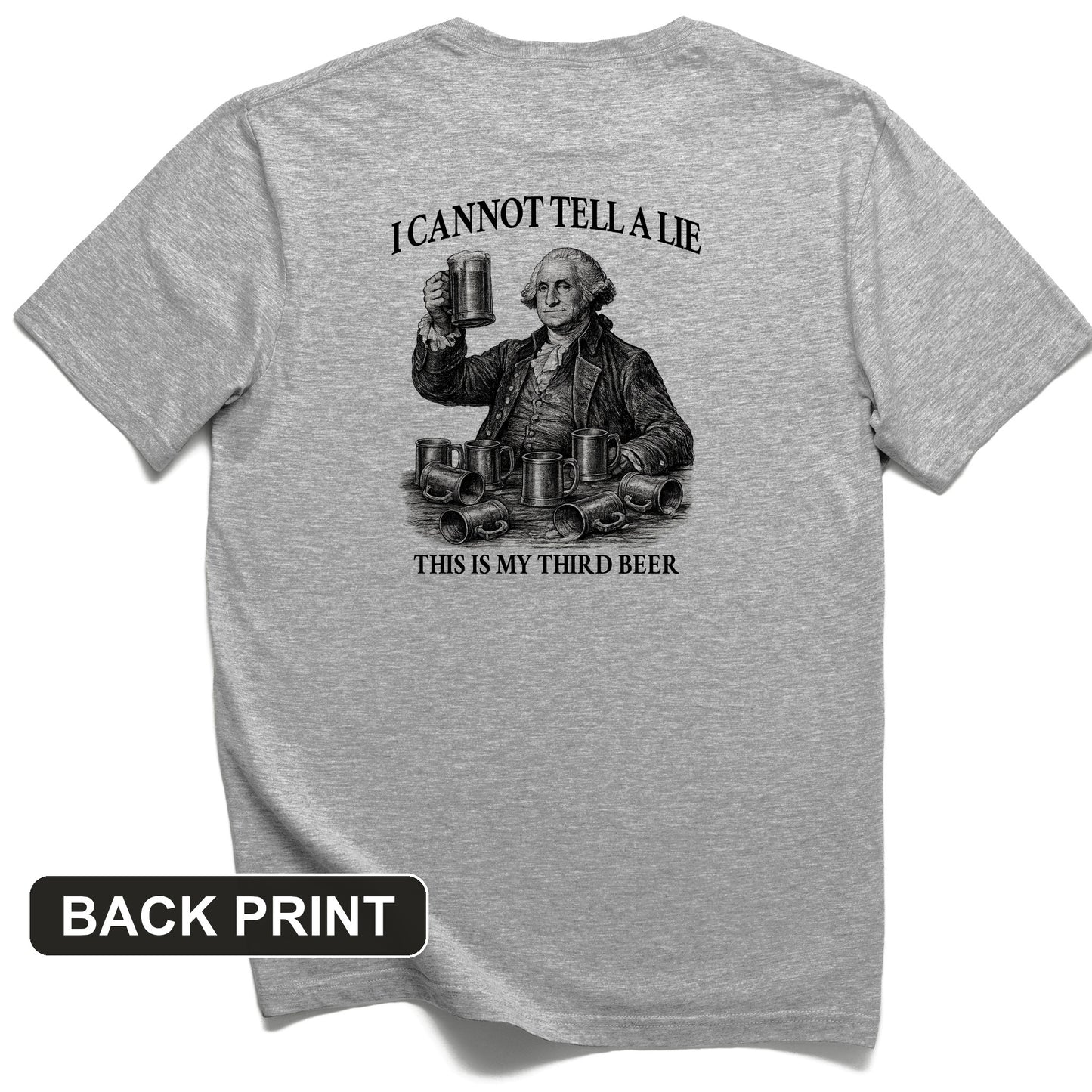 Cannot Tell a Lie Back Print T-Shirt