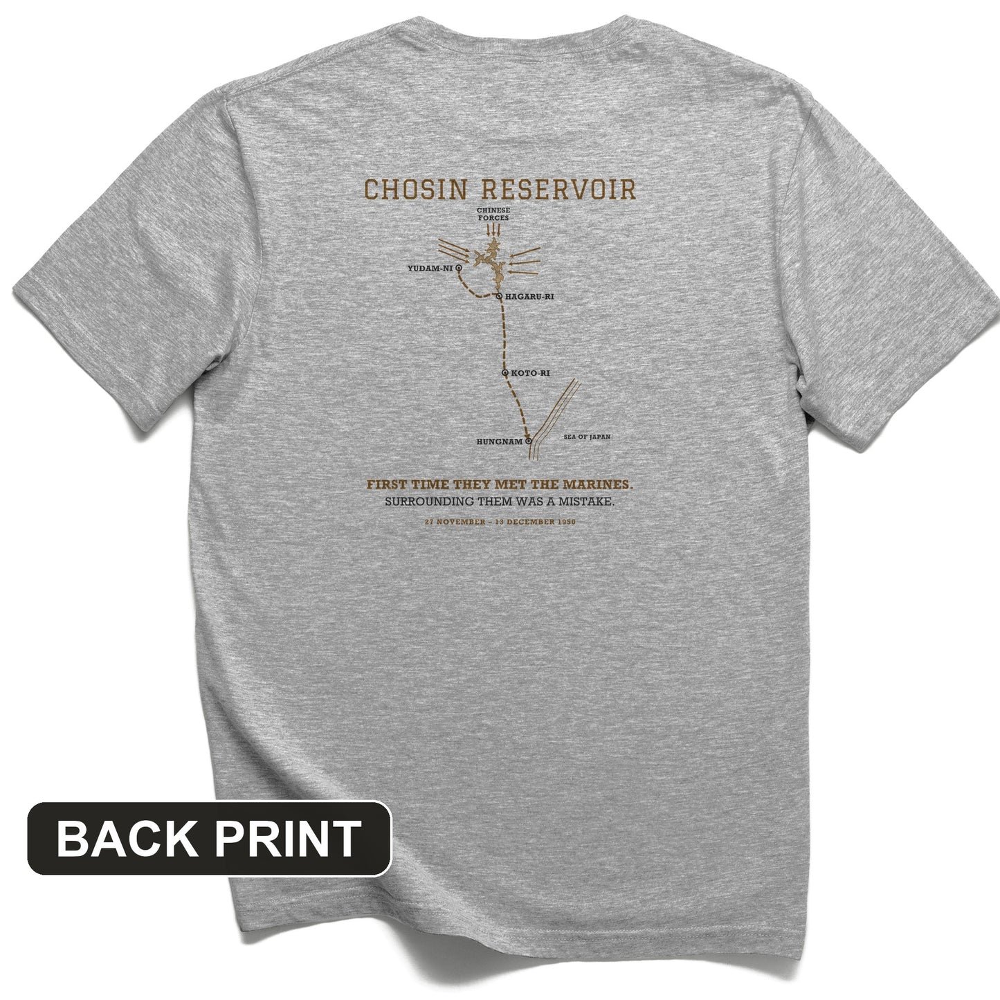 Chosin Reservoir Back Print T-Shirt
