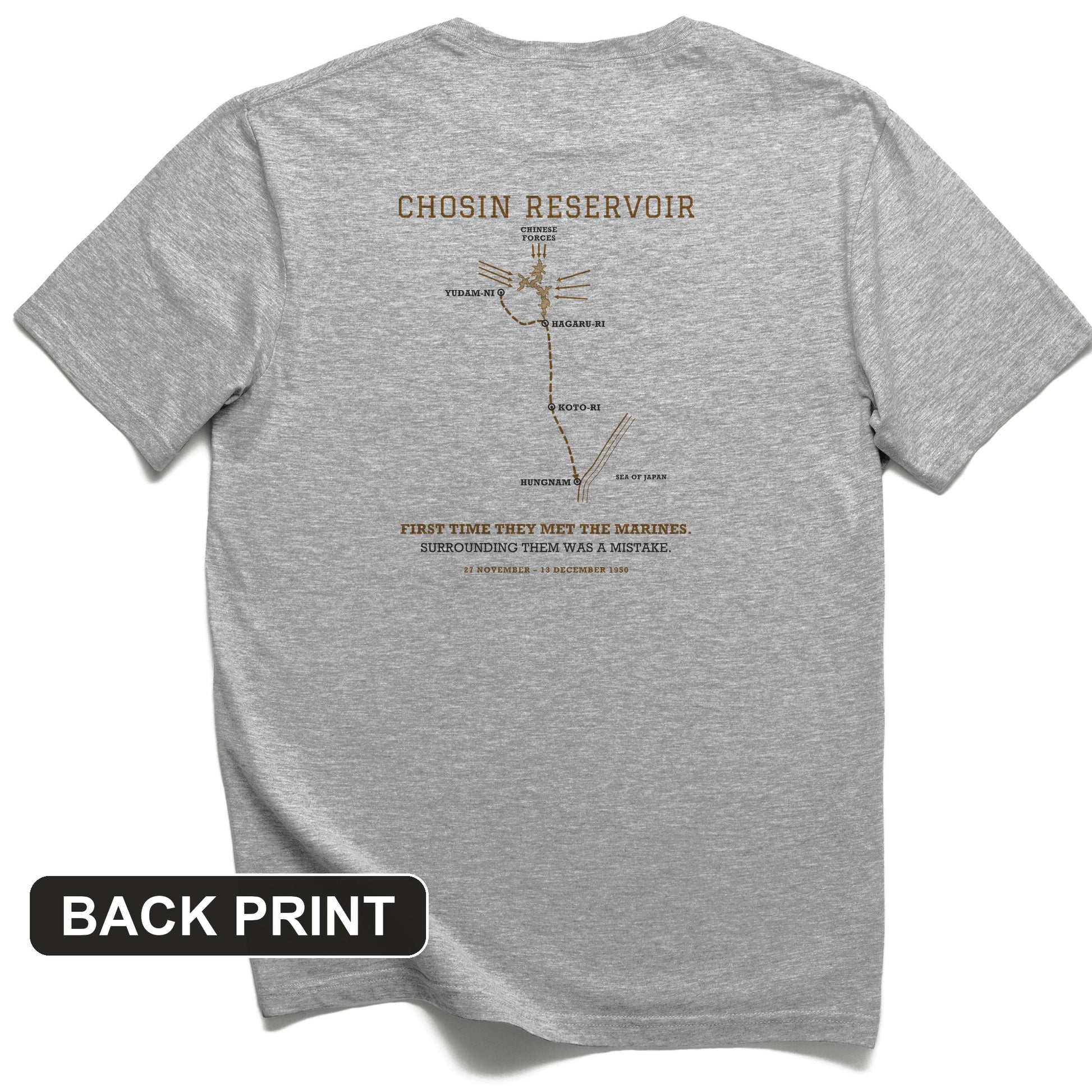 Chosin Reservoir Back Print T-Shirt