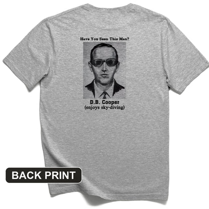 DB Cooper Back Print T-Shirt