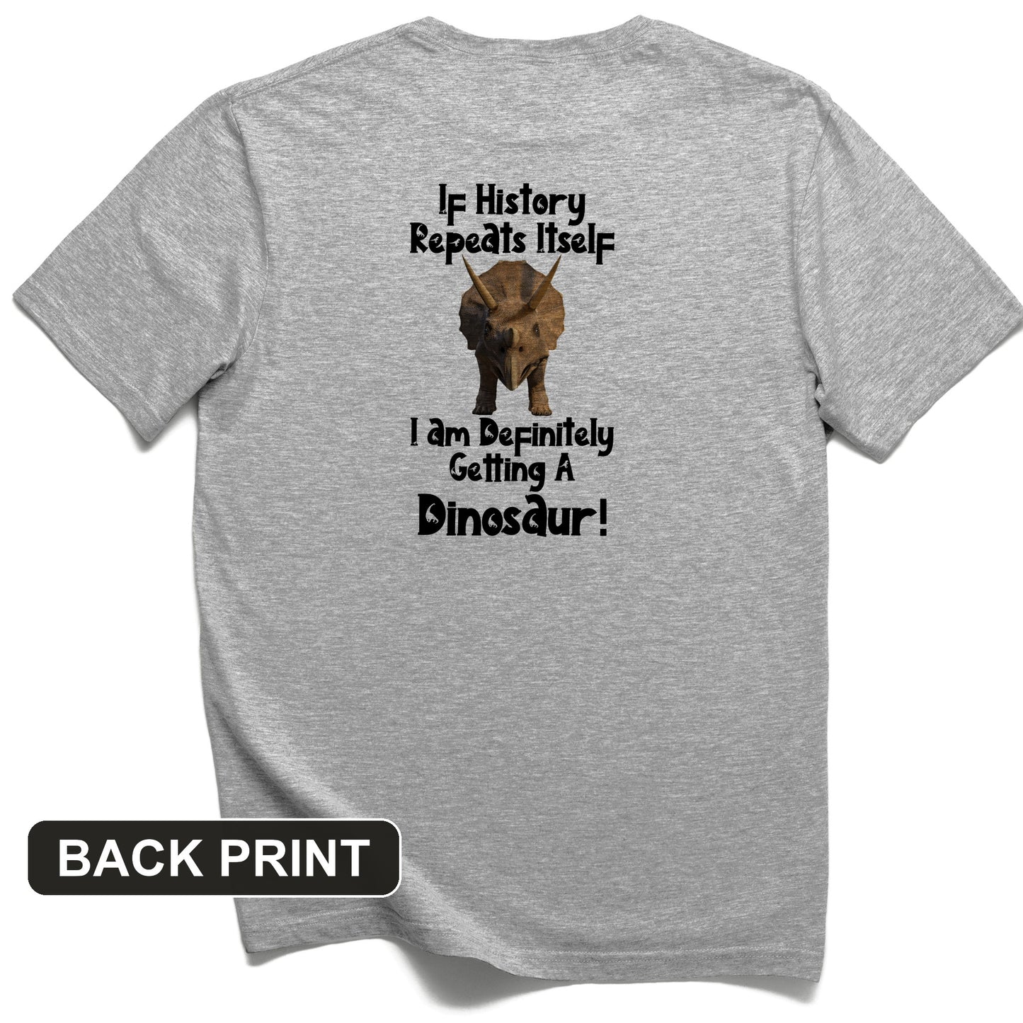 Dinosaur Back Print T-Shirt