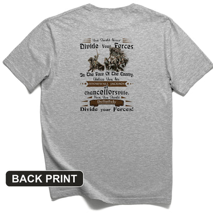 Dividing Forces Back Print T-Shirt