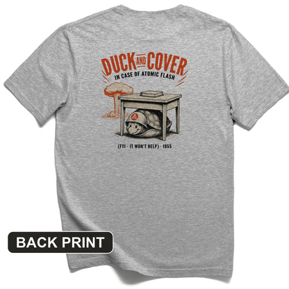 Duck And Cover Back Print T-Shirt