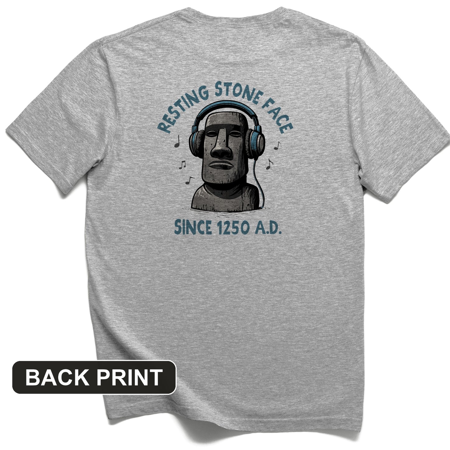 Easter Island Back Print T-Shirt
