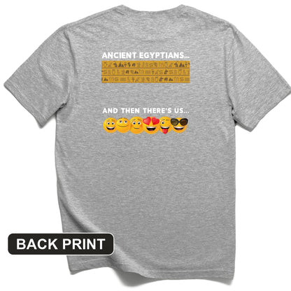 Egyptian Emoticons Back Print T-Shirt