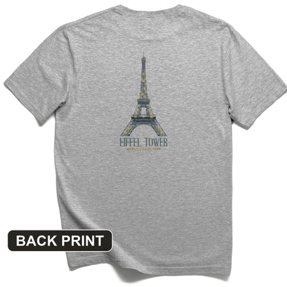 Eiffel Tower 1889 Back Print T-Shirt