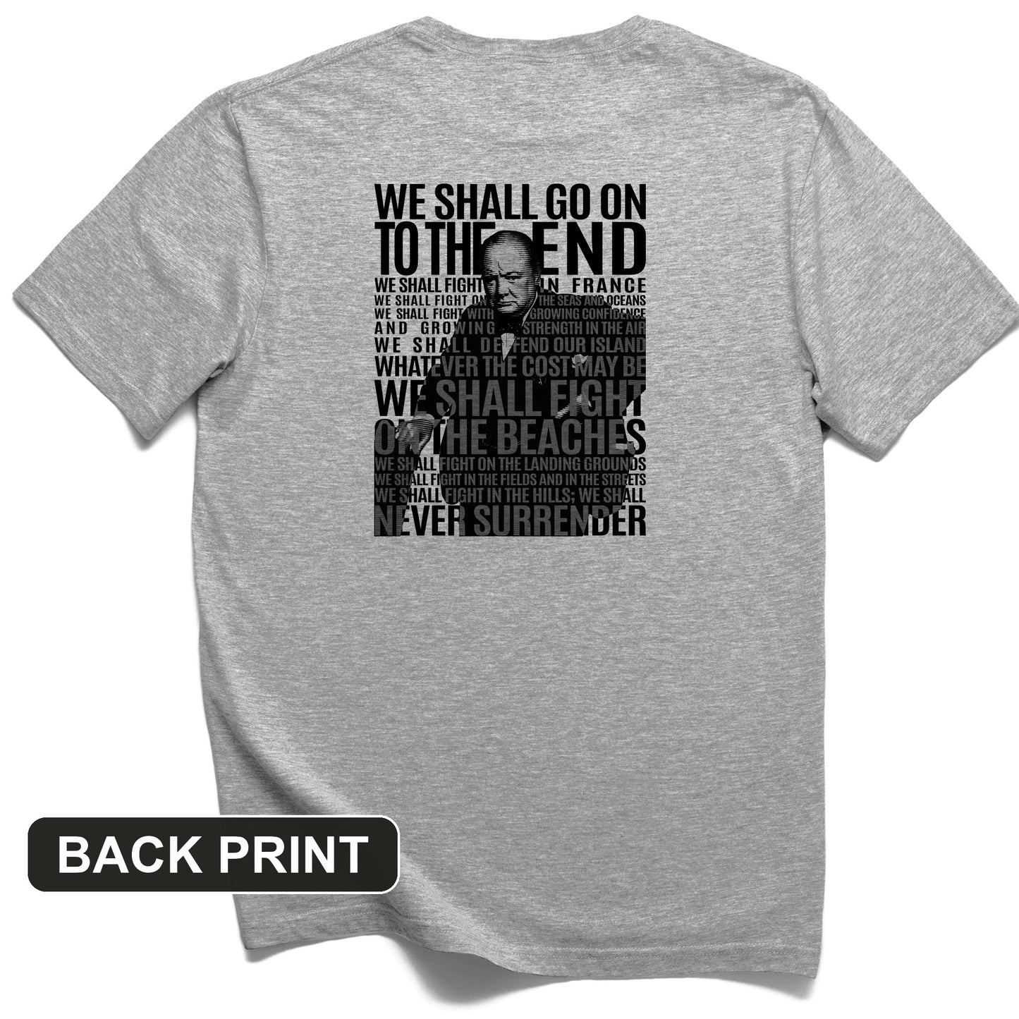 Fight On The Seas And Beaches Back Print T-Shirt