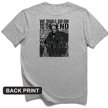 Fight On The Seas And Beaches Back Print T-Shirt