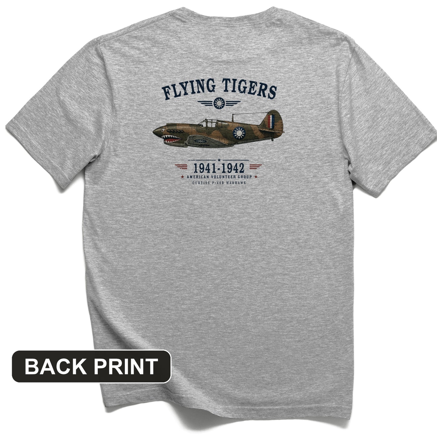 Flying Tigers Back Print T-Shirt