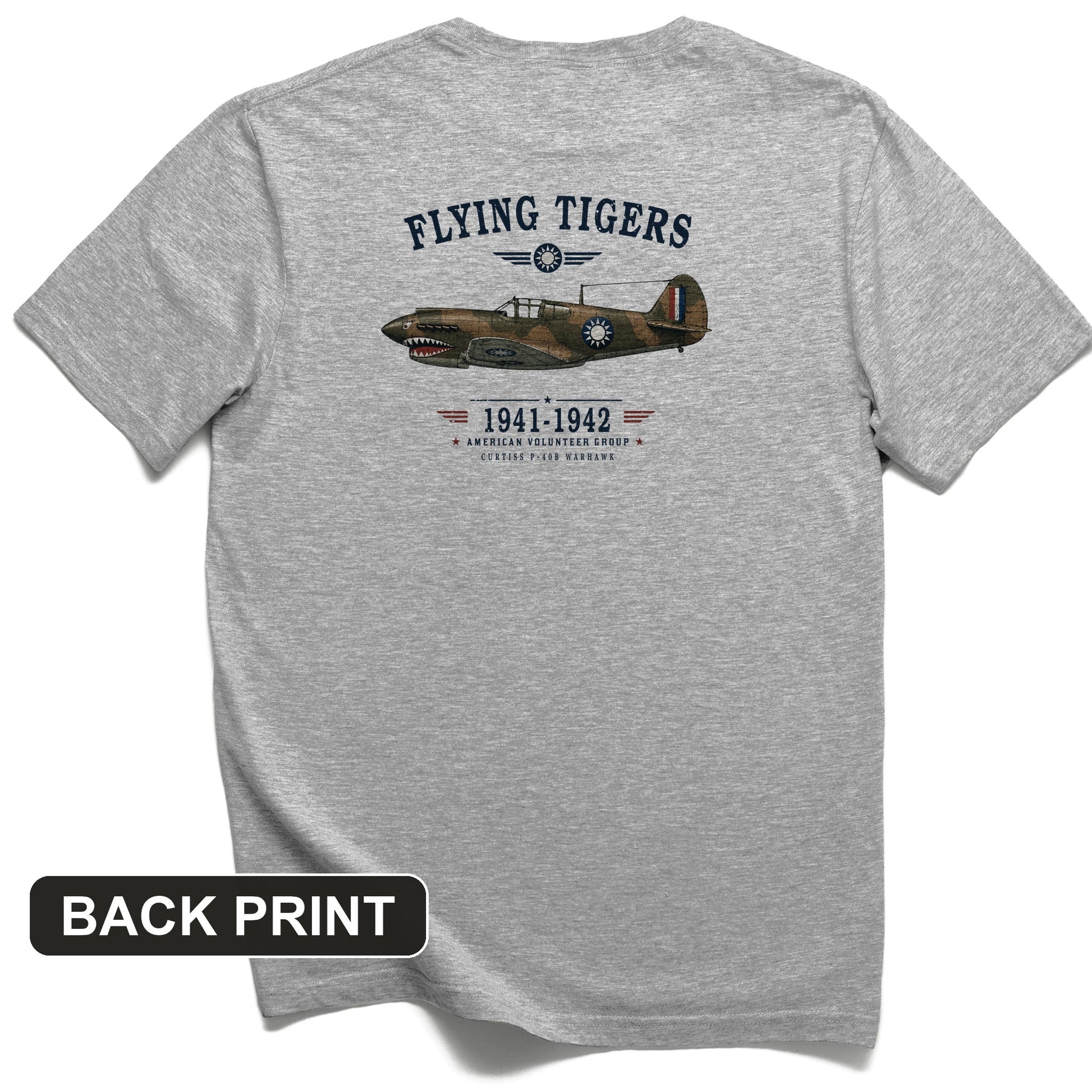 Flying Tigers Back Print T-Shirt