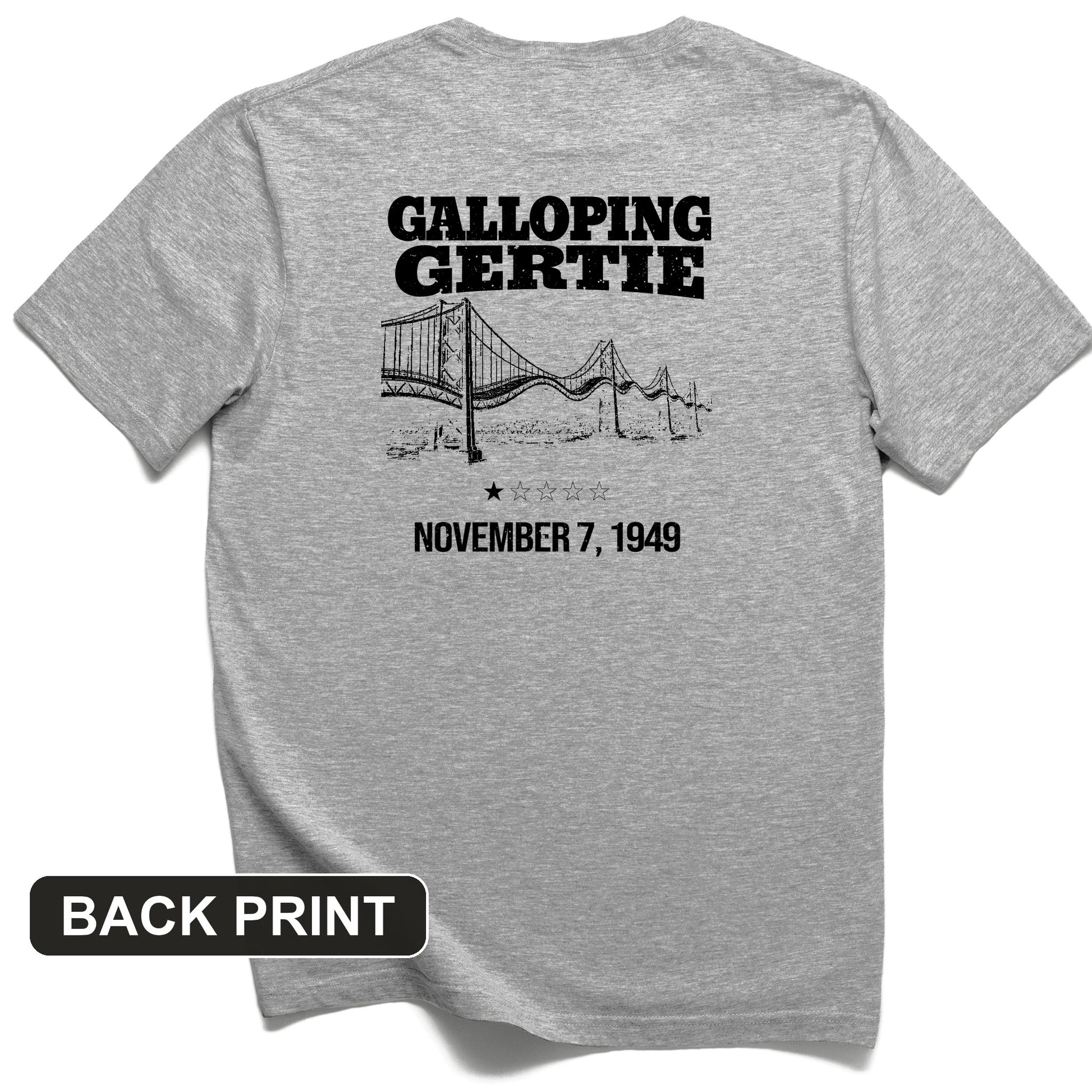 Galloping Gertie Back Print T-Shirt