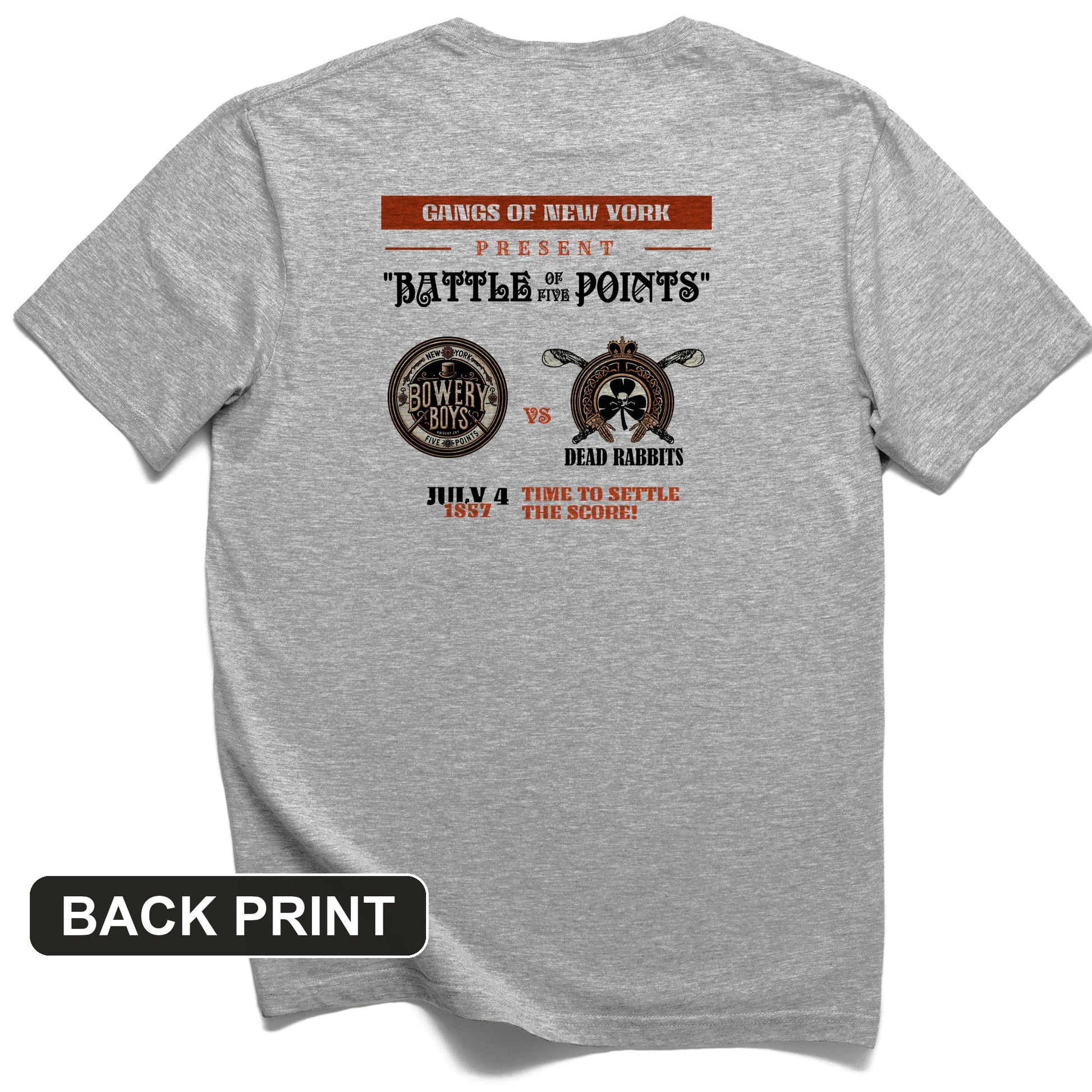 Gangs of New York Back Print T-Shirt