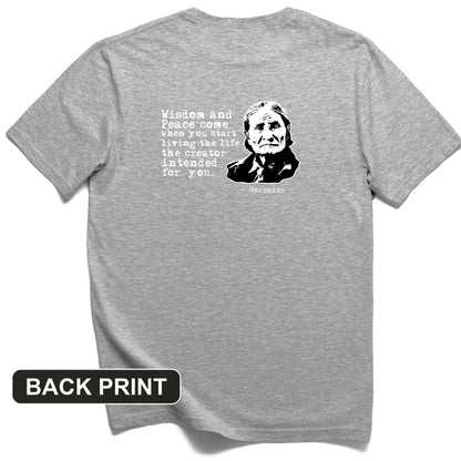 Geronimo Wisdom And Peace Back Print T-Shirt
