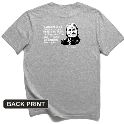 Geronimo Wisdom And Peace Back Print T-Shirt