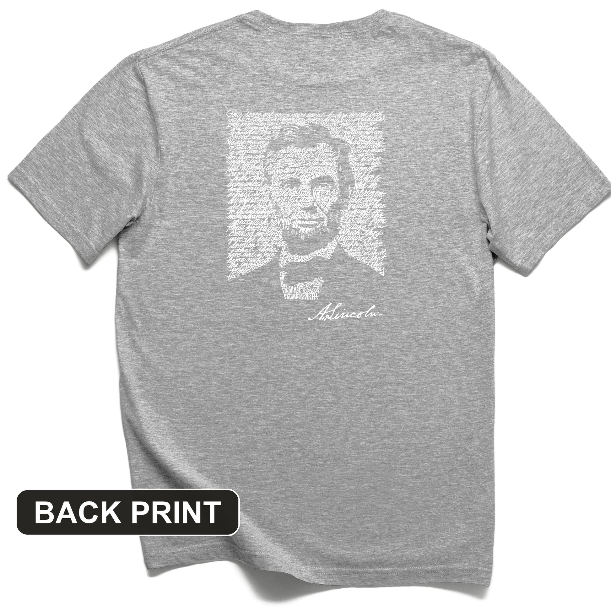 Gettysburg Address Back Print T-Shirt