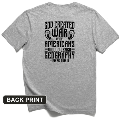 God Created War Back Print T-Shirt