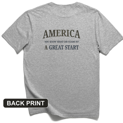 Great Start Back Print T-Shirt
