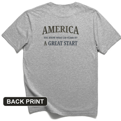 Great Start Back Print T-Shirt