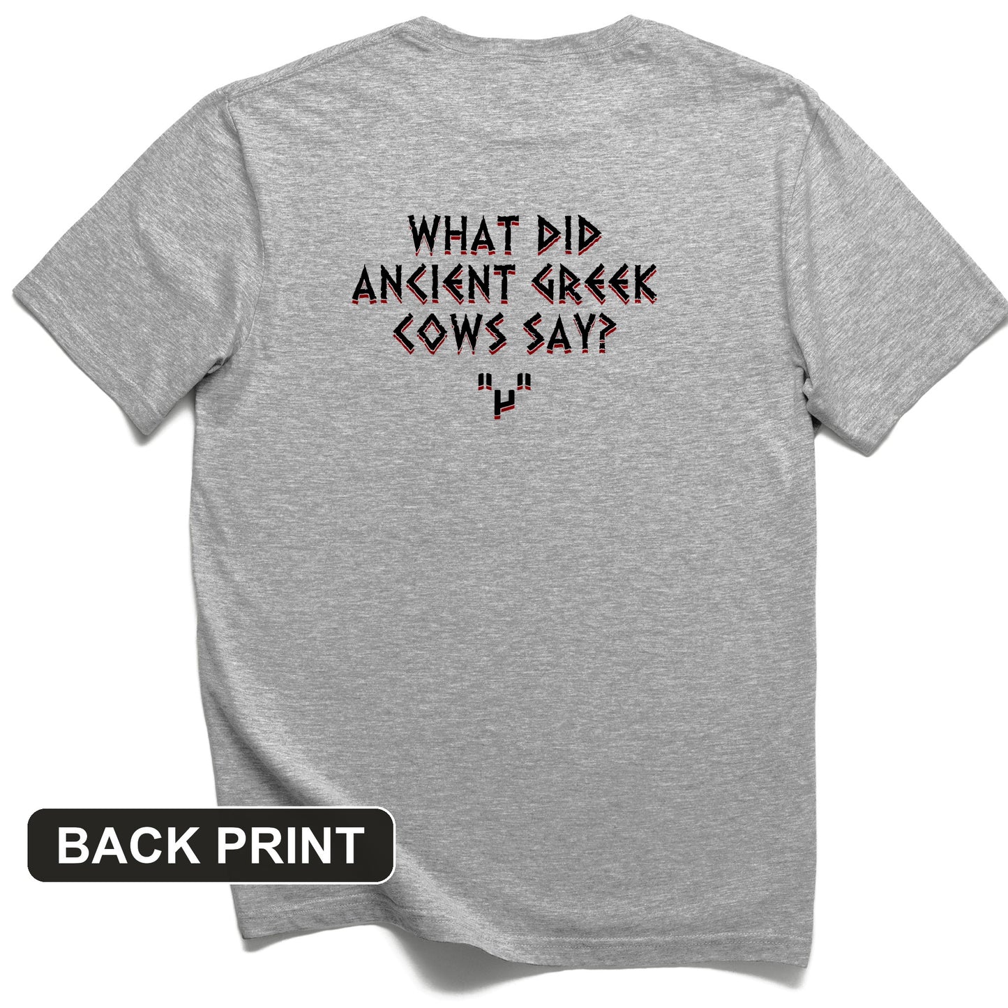 Greek Cows Back Print T-Shirt