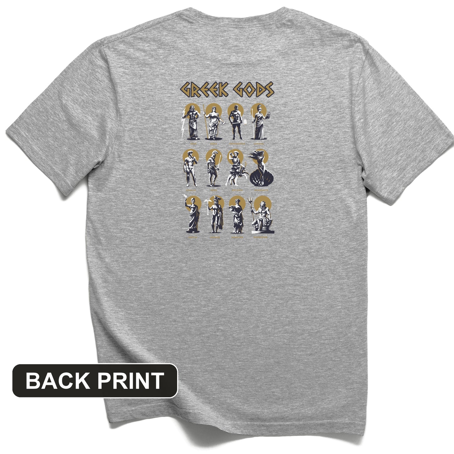 Greek Gods Back Print T-Shirt