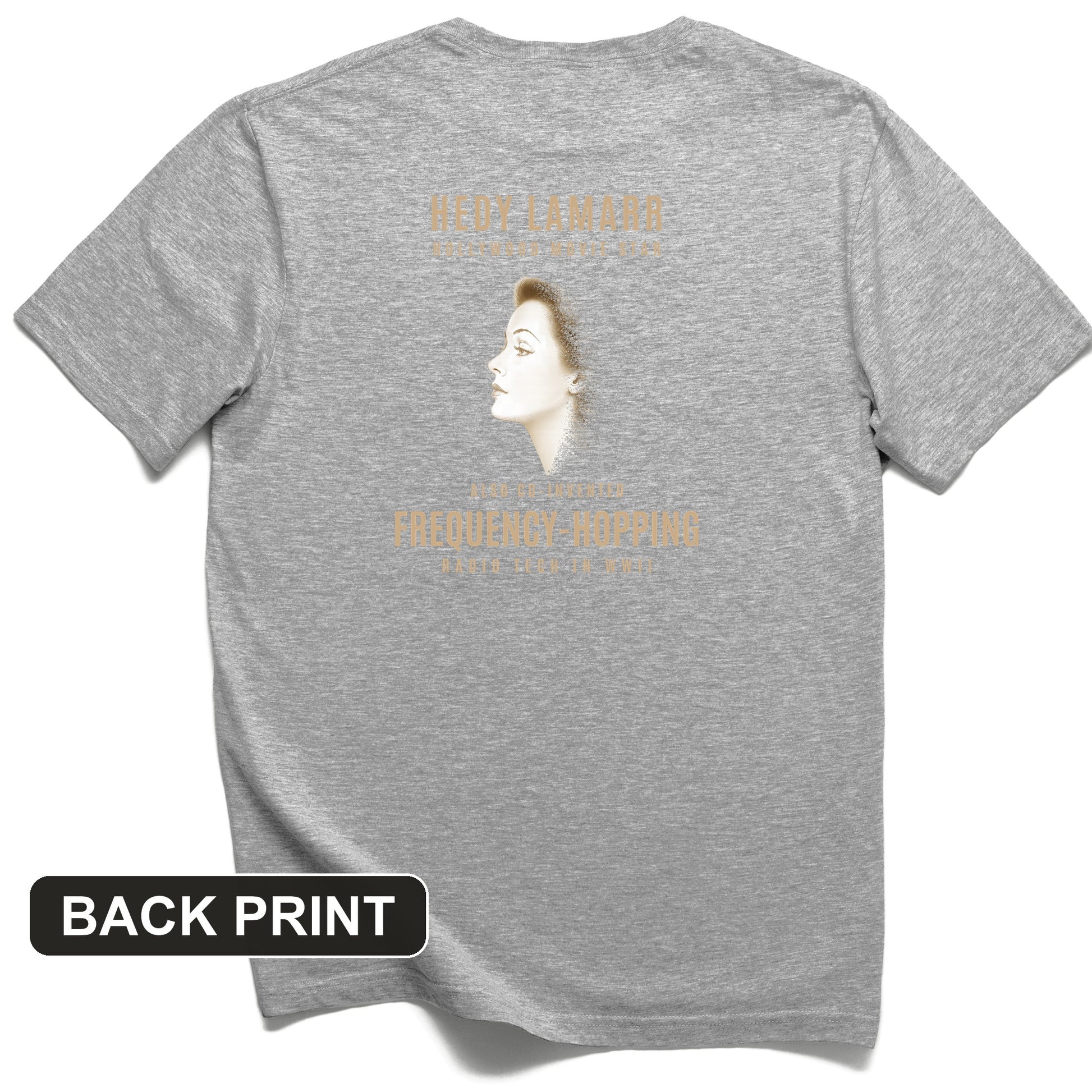 Hedy Lamarr Back Print T-Shirt